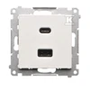 Kontakt Simon Įkroviklis 2XUSD C+A 30W Baltas MAT SIMON