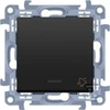 Kontakt-Simon Kontakt-Simon durų skambučio mygtukas Simon 10 CD1L.01/49 su LED foniniu apšvietimu, 10AX modulis, 250V~, prisukami gnybtai, matinė juoda