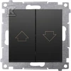 Kontakt-Simon Simon 54 Roller užraktas mygtukas ritininis aklas valdymo iš kelių vietų (modulis) 10AX 250V sraigtiniai terminalai juoda kilimėlis DZP1W.01 / 49