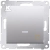 Kontakt-Simon Light mygtukas su sidabriniu matiniu apšvietimu - DS1L.01/43