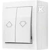Kontakt-Simon Simon Aquaclick mygtukas aklas 10 AX, 250 V balta ACZ1 / 11