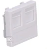Kontakt-Simon K45 PCB dvivietis elektroninis lizdas 2xRJ su anga - KB76 / 9