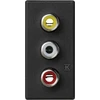 Kontakt-Simon Socket K45 / 2 garsiakalbis CINCH 3xRCA pilkas grafitas - K105B / 14