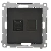 Kontakt Simon T61.01/114 Simon 55 Vienvietis kompiuterio lizdas RJ45 6 kategorija, su apsauga nuo dulkių (modulis) Šviesiai pilkas matinis T61.01/114