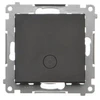 Kontakt Simon TS1L.01/149 Simon 55 Šviesos mygtukas su LED foniniu apšvietimu (modulis) 10 AX, 250 V~, greitos jungtys Matinės juodos spalvos TS1L.01/149