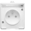 Kos Elektro System KOS TROL LINE Single- Z / U 16A IP44 su skaidria balta atvara (100132)