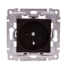 Kos Elektro System KOS Vieno lizdo Dante su / U 16A su takelio diafragma juoda (450934)