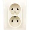 Kos Elektro System KOS Dvivietis VenA lizdas žemės 16A 250V kremas (510336)