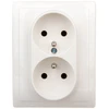 Kos Elektro System KOS Dvivietis lizdas su įžeminimu 16A, baltas (510436)