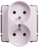Kos Elektro System KOS Dvivietis lizdas KOS 66 su / U 16A, baltas (660449)