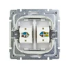Kos Elektro System KOS Dvivietis lizdas KOS 66 kompiuteris 2 x RJ45 balta (660467)