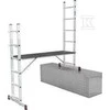 Pastolinės kopėčios KRAUSE, aliumininės, universalios, 2 x 6, darbinis aukštis - 375 cm
