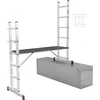 Pastolinės kopėčios KRAUSE, aliumininės, universalios, 2 x 6, darbinis aukštis - 375 cm