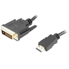 LANBERG CA-HDDV-20CU-0030-BK Lanberg HDMI -> DVI-D(24+1) M/M Dual Link 4K 30Hz kabelis, juodas 3m