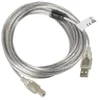 LANBERG CA-USBA-12CC-0050-TR Lanberg USB 2.0 AM-BM laidas su ferito permatomu 5 m