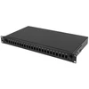 Lanberg Rackmount 19" 1U šviesolaidinis komutacinė panelė 24xSC Simplex/24XLC Duplex Juodas su priedais | FOP1-24SS-LDB