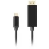 LANBERG LAIDAS USB-C(M)->DISPLAYPORT(M) 1M 4K 60HZ JUODA CA-CMDP-10CU-0010-BK