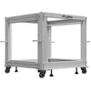 LANBERG Open rack 19 colių 9U 600x600–1100 reguliuojamas pilkas