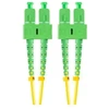 LANBERG šviesolaidinis patchcord SM SC/APC-SC/APC dvipusis 2m LSZH g657a1 3.0mm geltonas