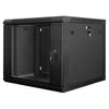 Instaliacinis spintinis stovas pakabinamas Lanberg WF01-6609-10B 19" 9u 600x600 (FLAT PACK) V2 juoda