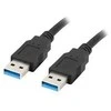 LANBERG USB-A 3.0 M/M kabelis, 1M, juodas, CA-USBA-30CU-0010-BK