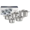 Virtuvės Indų Rinkinys - Le Creuset 3-Sluoksnis 5-Dalių Nerūdijančio Plieno Puodų Rinkinys