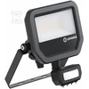 Ledvance 11-17W LED prožektorius FL 20 GEN4, juodas, 3000K, IP65, su judesio davikliu