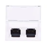 Legrand MOSAIC PC lizdas, dvivietis RJ45 cat.6 UTP 2M 45st, baltas (076504)