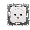 Legrand 664737 NILOE Viengubas lizdas su plokščiu dangteliu / be jo 16A IP21 baltas 664737