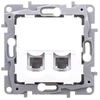 Legrand Telefono lizdai dviviečiai NILOE RJ11 balta - 664770
