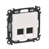 Legrand 753141 VALENA LIFE Lizdas kompiuterio dvigubas RJ45 cat.5e UTP balta 753141