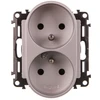 Legrand Dvivietis lizdas Valena Life 16A aliuminis (753390)