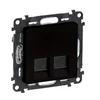 Legrand 756349 VALENA LIFE lizdas 2 x RJ45 kat. 6a stp juodas 756349