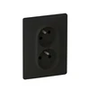 Legrand 756376 VALENA LIFE lizdas 2x2p+su monobloko tipas su užraktu juodas 16A 250V 756376