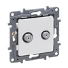 Legrand 762449 „Niloe Selection“ TV lizdas, f-f, galutinis, žvaigždės formos montavimui, 1db, Pearl 762449