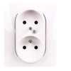 Legrand Lizdas dvigubas kompaktiškas 16 A 250 V su baltomis langinėmis (764541)