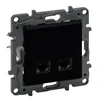 FAELZ Dvigubas kompiuterio lizdas Legrand Niloe 863560 RJ45 kat.5e UTP juodas