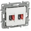 Legrand dvigubas garsiakalbio lizdas baltas NILOE (764581)