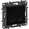 Legrand Niloe Step Double Nest 2xRJ45 kat. 5E UTP juoda 863560