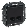 Legrand Niloe Step Double Nest 2xRJ45 kat. 5E UTP juoda 863560