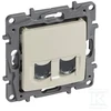 Legrand Dvigubas kompiuterio lizdas NILOE 2xRJ45 kat.6 UTP kremas - 664874