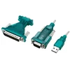 LOGILINK UA0042B USB2.0 kabelis USB-A/M į DB9/M + DB25/M Win11 1,3 m