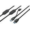 Kabelis USB MediaRange 2x USB-A - USB-A 15 m Juodas (MRCS244)