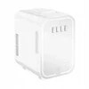 ELLE 8L mini fridge with LED make-up mirror, baltas