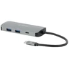 Mobilis 001382 doko stotelė Przewodowa USB 3.2 Gen 1 (3.1 Gen 1) Type-C Juodas, Pilka
