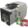 Solarix Samořezný Keystone CAT6A STP SXKJ-10G-STP-RAL-SA, RAL FIT modulis, GROUND LOCK, komponento lygis 4PPoE