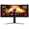 AOC G4 CU34G4CAP kompiuterio monitorius 86,4 cm (34") 3440 x 1440 px UltraWide Quad HD LCD juodas, raudonas