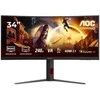 AOC CU34G4Z 34 colių monitorius, greitas VA, WQHD 21:9, 240 Hz, 1 ms, 3440 x 1440 pikselių, 450 cd/m2, HDMI prievadai: 2, juodas