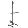 Monitorius Equip Wyposażenie - Vežimėlis na płaski panel / obudowa komputera - plastikowa, nerūdijantis plienas - dydis ekranu: 43,2-81,3 cm (17"-32") - wolnostojący
