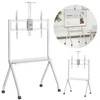 Monitorius MACLEAN STAND / Vežimėlis DO TV, PÓŁKA NA KAMERĘ, NA KÓŁKACH, 55-100", MAX. OBCIĄŻENIE 120KG/10KG PÓŁKA, MAX. VESA 900X600 MC-114